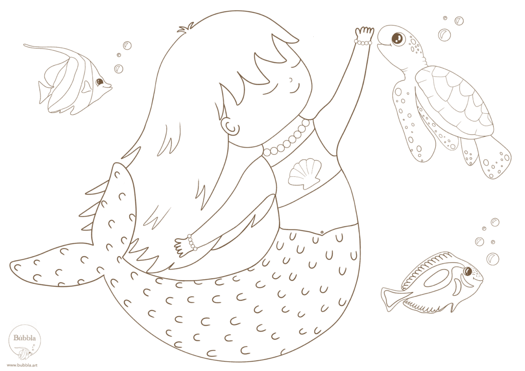 Mermaid Coloring Page